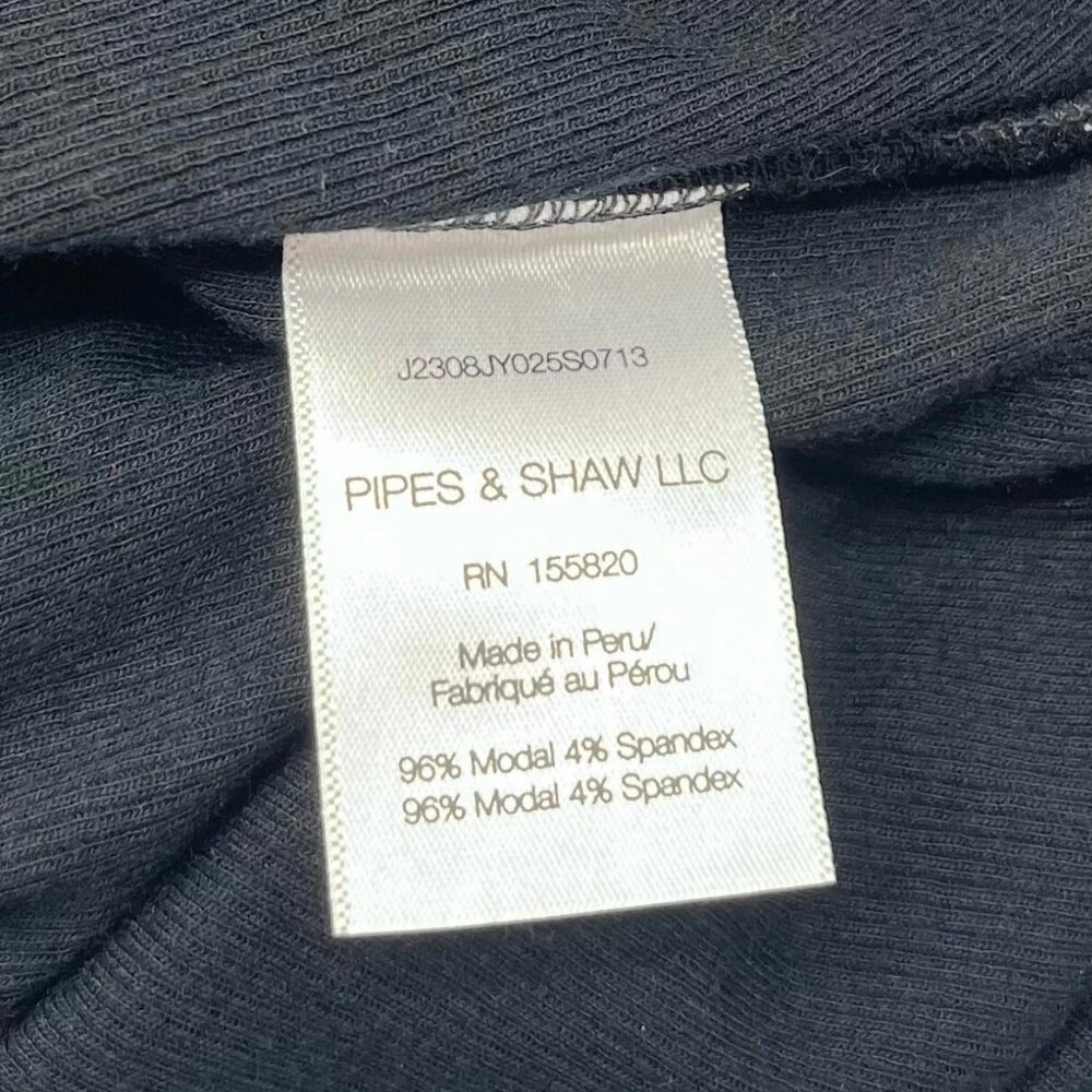 Veronica Beard Jeans 'Lossa' High-neck Ruched Ribbed Top in Black sz L NWT - Picture 6 of 6